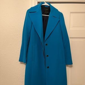 Bright blue J Crew coat